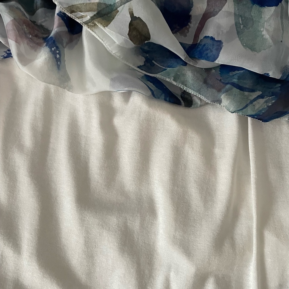 Le Raganne Blue and White Scoop Neck Maxi Sundress - Picture 10 of 11